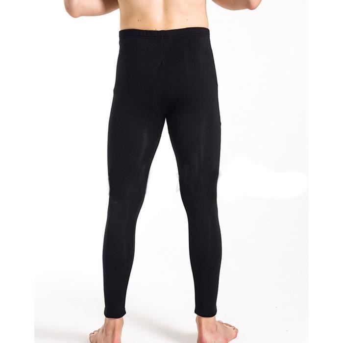 Hommes Chaud Doublé polaire Ensemble Lingerie Thermiques Collant  sous-vêtement leggings Grande Taille Noir Noir - Cdiscount Sport