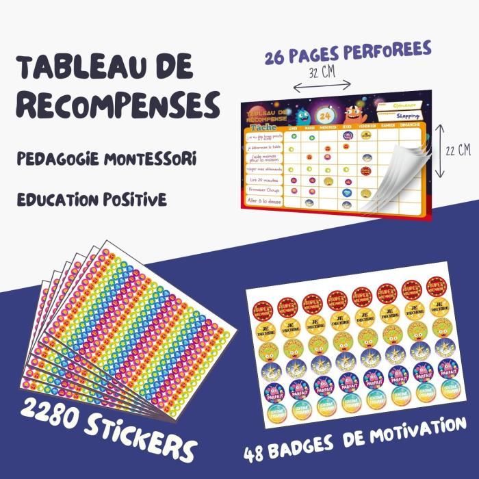 Tableau De Récompense Magnétique Pour Enfants MEIGAH - Calendrier éducatif Avec Horloge, Pour Routine Et émotions - Semainier Ludique Pour Frigo Ou Mur