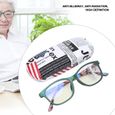 Hililand Lunettes pour lire Lunettes de lecture multifocales anti-fatigue visuelle lunettes anti-rayons bleus presbytes(+100 Vert)-2