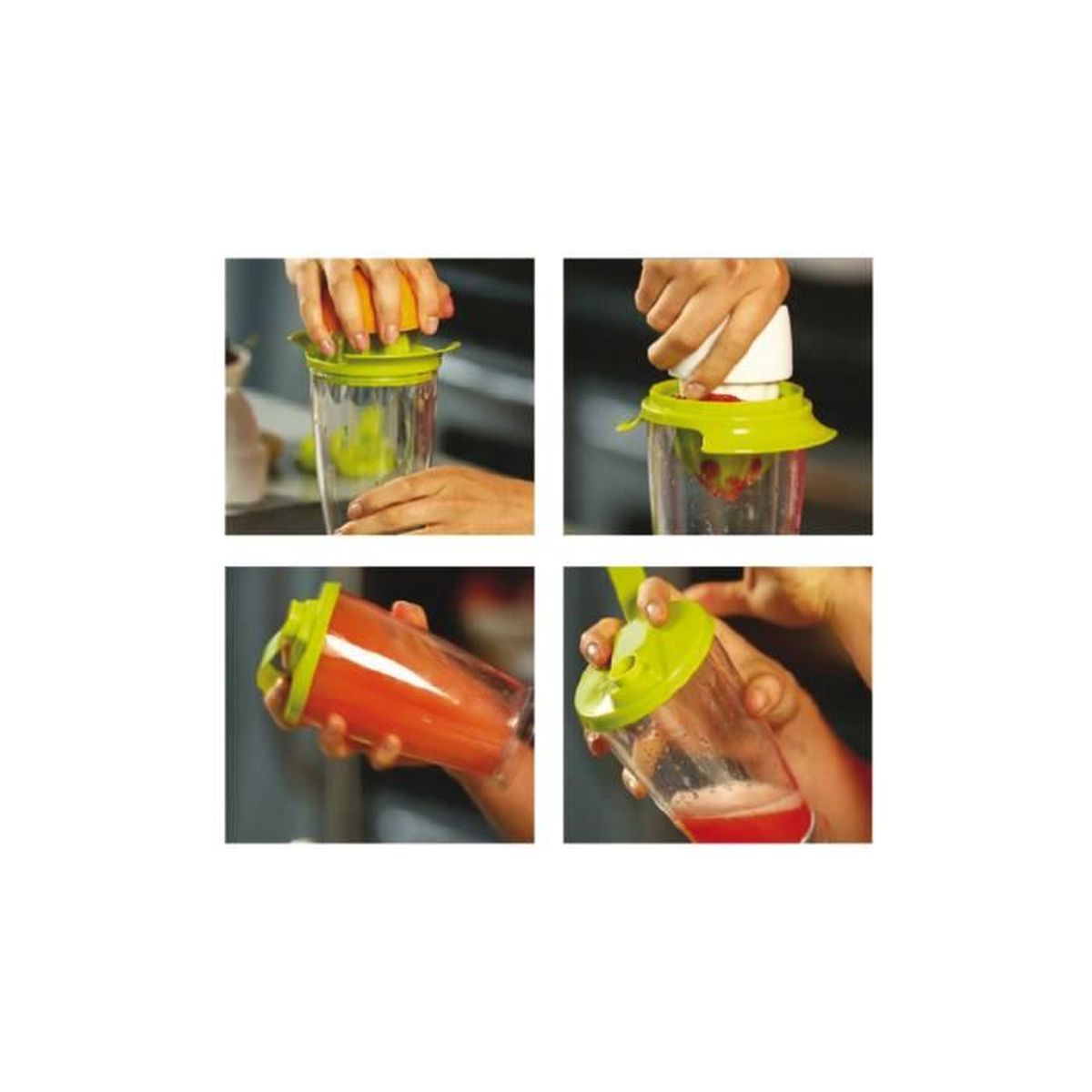 agrumes et shaker 3 en 1 Vert Kitchen Artist MEN321 Presse fruits