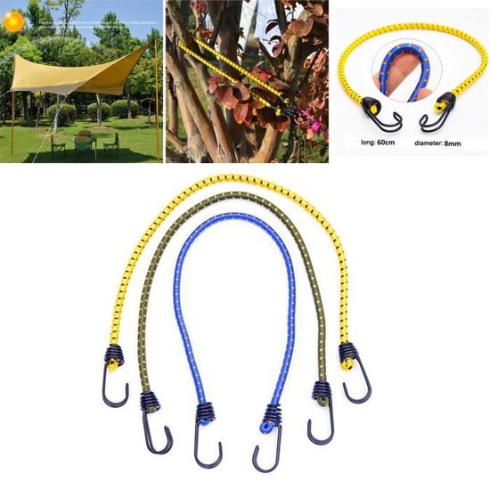 Acheter Sangle en Zinc, crochets, sangles pour bagages, corde de tente,  corde élastique, cordons élastiques, fils, ficelle extensible