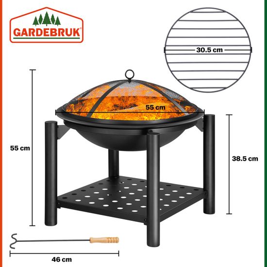 AVCXEC Tapis Brasero Rond 122 Cm Ignifuge – Tapis Feu Silicone Double Face, Résistant Chaleur & Huile, Pour Terrasse & BBQ