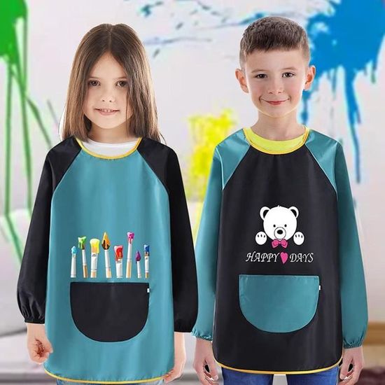 Tablier Peinture Enfant Imperméable Tablier Blouse De Peinture Enfant