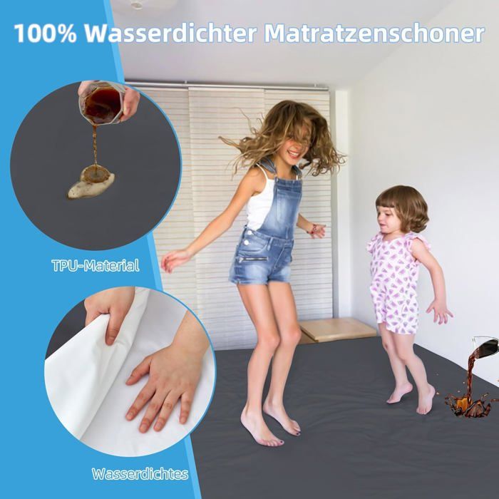 Lot De 2 Protège-Matelas 90x200 Cm Imperméable - Oeko-Tex, Anti-Acarieens Et Antitaches