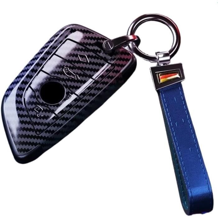 Coque Clé BMW Série 2, 7, X1, IX, XM, X5, X6, X7 – Protection TPU Noire Transparente, Anti-Rayures Push Button Start 2022-2024