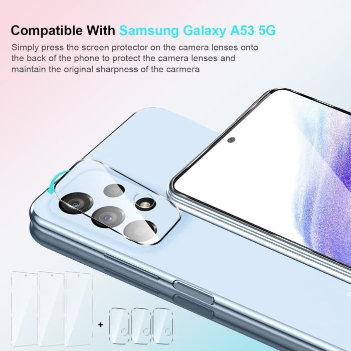 Vauki Lot de 3 Verre Trempé pour Samsung Galaxy S21 5G avec Caméra  Protection écran 3 Pièces,HD Film Protecteur d'écran,9H  Dureté,Anti-Rayures,Sans