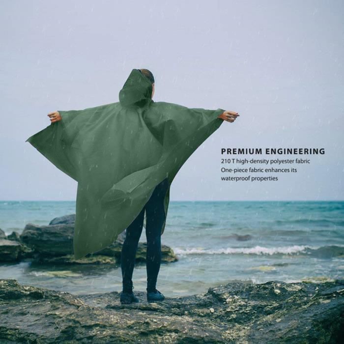 Poncho Pluie Imperm able militaire multifonctionnel imperm able