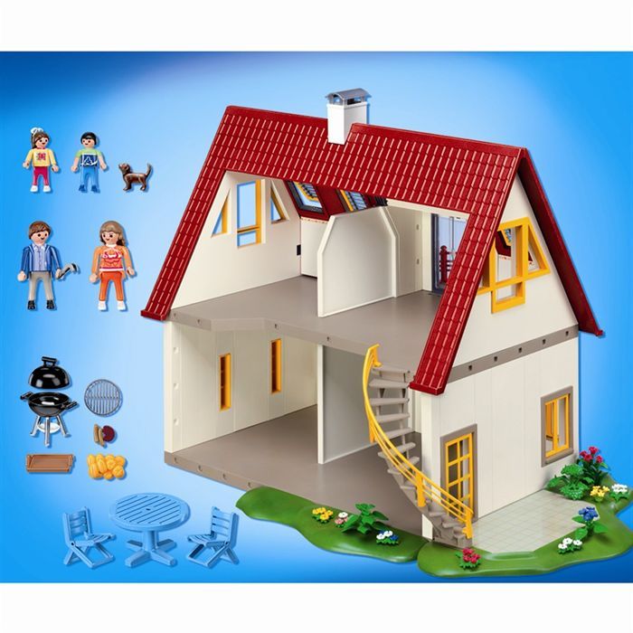 PLAYMOBIL Villa Moderne Maison Miniature avec Figurines (4279