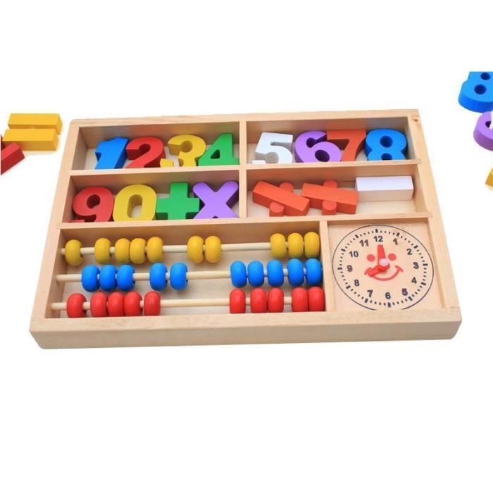 Jouet Mathématiques, Blocs et Bâtons de Comptage en Bois, Jeu Numérique Bâtons Bois avec Blocs et Bâtons Comptage, Jouet 3 Ans et + - Jeux - Jouets