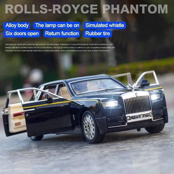 TGRCM-CZ Rolls-Royce Phantom Voiture miniature en alliage de zinc moulé  sous pression avec son et lumière pour enfants, garçon, fille, cadeau  (Noir) CZ24162 : : Jeux et Jouets
