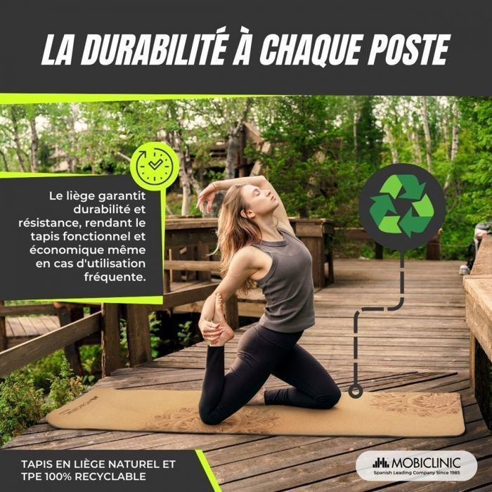 Tapis de Yoga - EVA - Antidérapant - 4MM d'épaisseur - Bleu