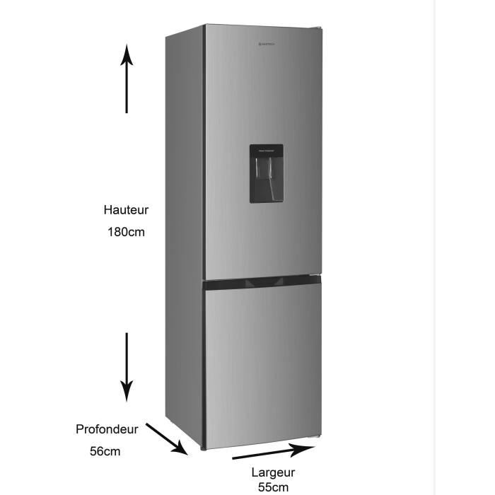 Réfrigérateur combiné GEDTECH - GCB262SL Silver - capacité 262L ...