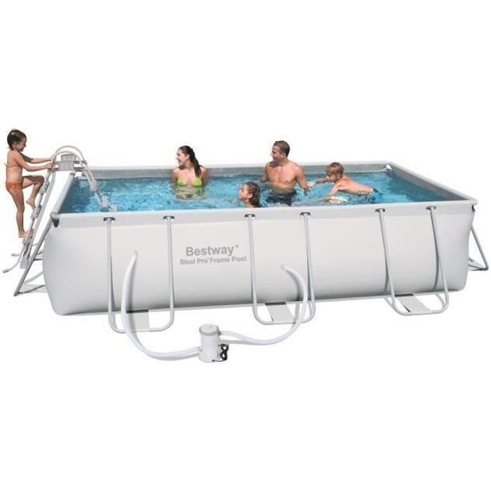 Piscine tubulaire rectangulaire Power Steel 4,04 x 2,01 x 1,00 m