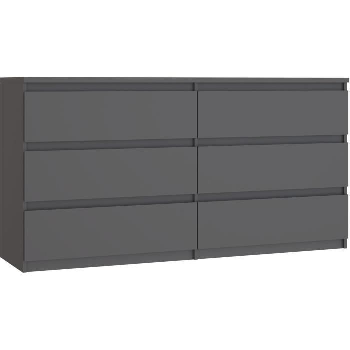 Commode CHELSEA 6 Tiroirs Couleur 154 x P 42 2 x H 79 9 cm