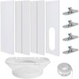 Kit Calfeutrage Climatiseur,4PCS Joint Fenetre Climatisation Réglable,Calfeutrage Fenetre Climatiseur,Tuyau Climatiseur Mobile 13cm