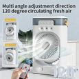 Refroidisseur à pulvérisation 600ml - 3 en 1Climatiseur - 3 vitesses + 3 configurations d'épandage -7 couleurs -Refroidisseur d'air