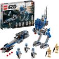 LEGO® Star Wars 75280 Les Clone Troopers de la 501ème Légion, Jouet Enfants 7 Ans, Figurine La Guerre des Clones, avec Marcheur-0