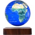 Globe terrestre en lévitation sur base bois WoodLight GEOLITE 13,3 cm-0