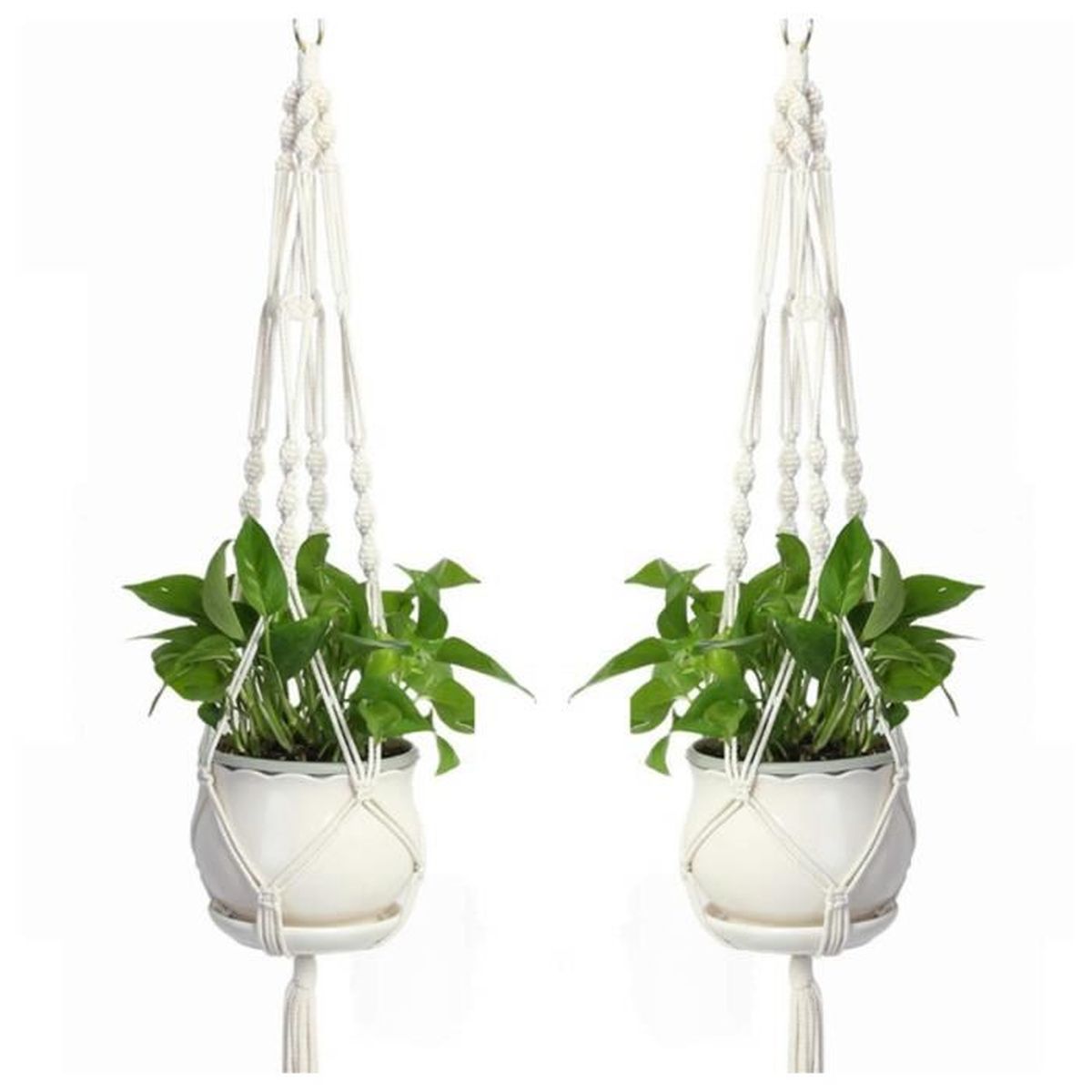 2 pcs Grande Plante macramé Cintre Intérieur ou extérieur murale à ...