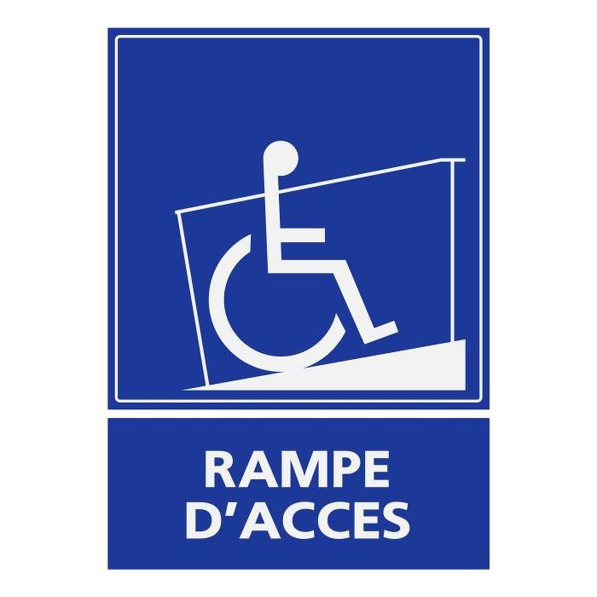 Sticker Handicap Accès Véhicule - Autocollant Vinyle Pour Voiture, Fabrication Française, Résistant Aux Intempéries - 10
