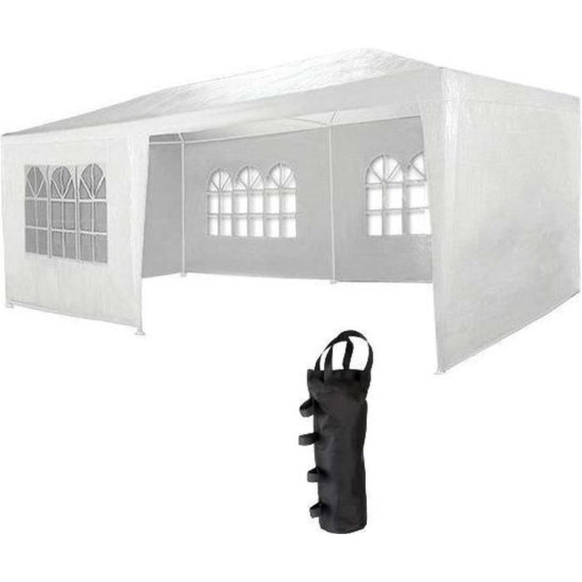 Tonnelle De Jardin 6x3m - Barnum Chapiteau Avec Protection UV 30+ Et Parois Amovibles - Résistant à L'eau, Cadre Acier époxy