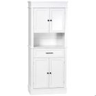 Buffet de cuisine - HOMCOM - étagères réglables - 2 placards - 2 tiroirs - 74 x 39,5 x 183 cm - blanc