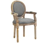 HOMCOM - Fauteuil de salon - Bois - 56x55x96cm - Gris