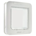 SUREFLAP Grande chatière à puce électronique - Blanc - 178 mm x 170 mm (Mémorisation d’un maximum de 32 puces)