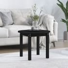 vidaXL Table basse Noir Ø 55x45 cm Bois massif de pin 822331
