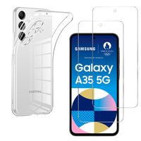 Coque pour Samsung Galaxy A35 5G et 2 Verres Trempé Film Protection Ecran Phonillico®