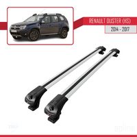 Compatible avec Renault Duster (HS) 2014-2017 Barres de Toit ACE-1 Railing Porte-Bagages de voiture GRIS