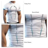 Sonew Tee-shirt Homme Sport Imprimé Respirant pour Gym