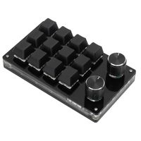 TMISHION Clavier PC de jeu Clavier mécanique macro à une main 12 touches multifonction bricolage clavier programmable pour les