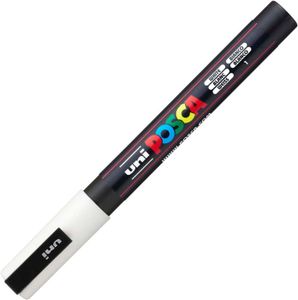 SURLIGNEUR Posca- Marker Pen, 10112904, Blanc, Line Width 0.9 mm-1.3 mm.[G433]
