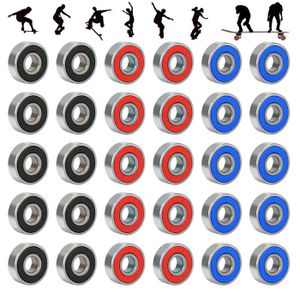 Skatewarehouse Roulements à Billes ABEC 11 Pour Skateboard – Haute Vitesse, Cages Nylon Amovibles, Lubrifiés Huile Faible Viscosité – Lot De 8