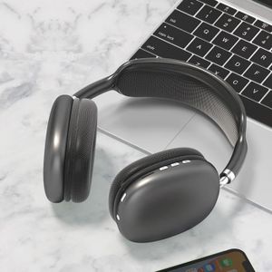CASQUE - ÉCOUTEURS 2 noirs-Écouteurs sans fil Bluetooth P9, avec micr