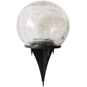 DÉCORATION LUMINEUSE Lampe solaire LED en forme de boule de verre pour 