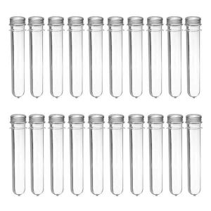Sourcing Map Lot de 30 tubes à essai en plastique avec bouchon en polystyrène Bleu 12 x 72 mm 