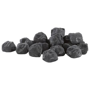 CHEMINÉE 20 pierres décoratives pour cheminée au bioéthanol - Noir