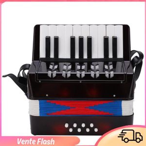 Mini Accordéon 10 Touches Noir – Instrument Éducatif Pour Débutants Adultes Et Enfants, Cadeau Musique