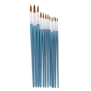 15 Pièce Artiste Paint Brush Set plat /& Tipped taille différente /& Longueur Brosses
