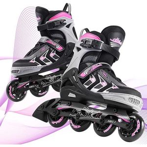 LEEFISH Roller Shoes Adulte Chaussure Roller Fille Kick Roller Skate Shoes  Patins A roulettes 4 Roues Patins A roulettes Casual Sneakers,36 EU
