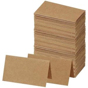 BLOC NOTE sunbuy-Lot de 120 cartes de table rustiques en pap
