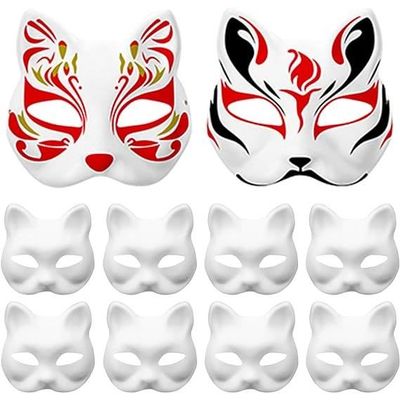 40 Masques Blancs à Décorer Soi-même – Style Graffiti, Pour Fêtes Et Déguisements