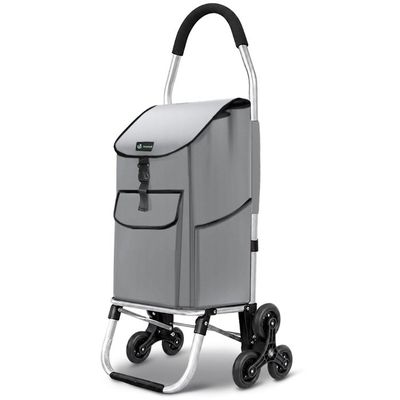 TOPWAY Chariot Pliant Escaliers Aluminium - Diable Pliable 70 Kg - 6 Roues Et Hauteur Réglable