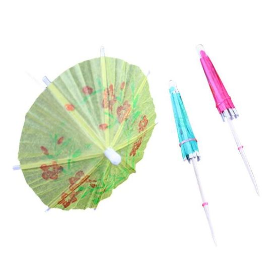100 Parapluies Cocktail En Papier Limeow - Décoration Colorée Pour Cocktails, Desserts Et Fruits - Mélange De Couleurs Vives