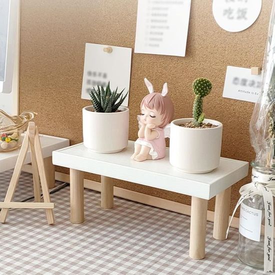 Lot De 2 Tabourets En Bois Pour Pots De Fleurs - Support Plante, Décoration Intérieur/extérieur - Style Moderne