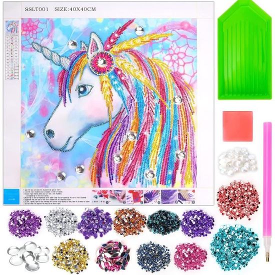 Lot De 4 Peintures Diamant 5D Pour Enfants - Peinture Diamant