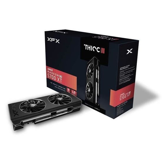 XFX AMD Radeon RX 5700 XT Thicc II 8GB D6 3xDP 1xHDMI - RX-57XT8DFD6 - Carte Graphique