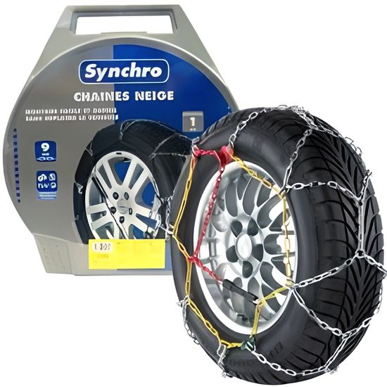 Chaine Neige 9mm Pneu 185/65R13 Montage Rapide Sécurité Garantie